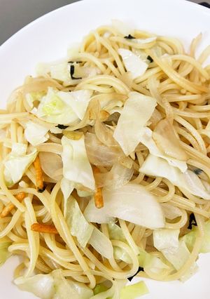 お茶漬けの素で、簡単和風スパゲティ-レシピのメイン写真