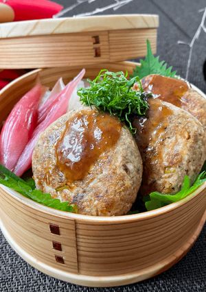 63℃ 鯖バーグ弁当：簡単、高タンパク！-レシピのメイン写真