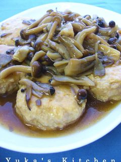 ヘルシー豆腐バーグとキノコのオイスター煮-レシピのメイン写真