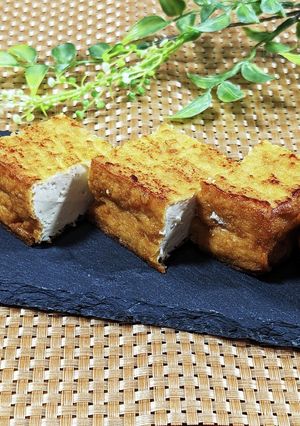 焼くだけ簡単！厚揚げのいしるバター焼き-レシピのメイン写真