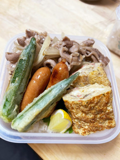 中華風カニカマ入り卵焼き&塩ダレ牛肉弁当-レシピのメイン写真