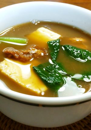 SDGs　美味しい小豆の煮汁のお味噌汁-レシピのメイン写真