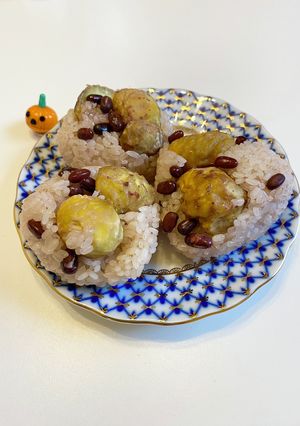 小豆入り栗ごはん(手抜き下処理)-レシピのメイン写真