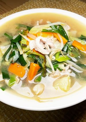 Wスープ（味覇、鶏系＋海鮮系）タンメン-レシピのメイン写真