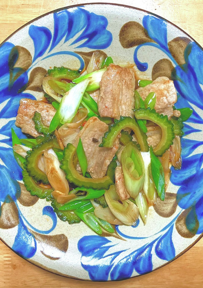 豚バラ肉とゴーヤと長ネギの中華炒め-レシピのメイン写真
