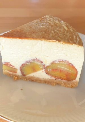 【秋を味わう】渋皮煮でマロンチーズケーキ-レシピのメイン写真
