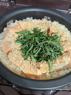 鮭ハラスと大葉の炊き込みご飯-レシピのメイン写真