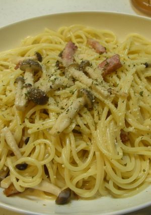 ◆しめじとベーコンのクリームパスタ◆-レシピのメイン写真