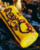 ハロウィン♪カボチャのロールケーキ♪デコ