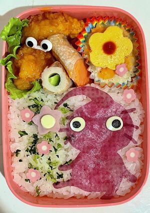 むらさきピクミン　キャラ弁-レシピのメイン写真