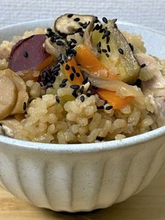 さつまいもときのこの炊き込みご飯-レシピのメイン写真