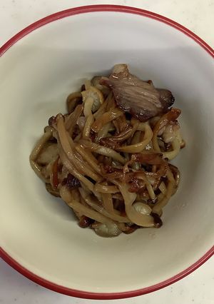 カキノキダケと牛肉のオイスターソース炒め-レシピのメイン写真
