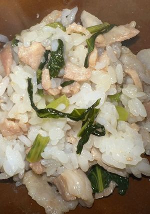 豚バラと小松菜の混ぜご飯-レシピのメイン写真