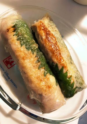 ネギトロとチーズの生春巻き包み焼き-レシピのメイン写真