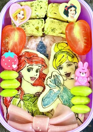 オブアートでプリンセスキャラ弁♫-レシピのメイン写真