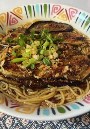 茄子の揚げびたしラーメン-レシピのメイン写真