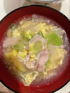 白菜、鶏肉、えのきのスープ-レシピのメイン写真