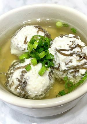 もずくと豆腐入り鶏団子スープ-レシピのメイン写真