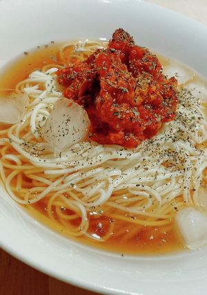 家にあるもので冷やしトマトそうめん-レシピのメイン写真