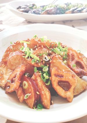 さつまいもと蓮根のデリ風★濃厚甘辛ダレ♪-レシピのメイン写真