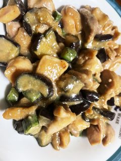 鶏肉と茄子とピーマンの味噌炒め-レシピのメイン写真