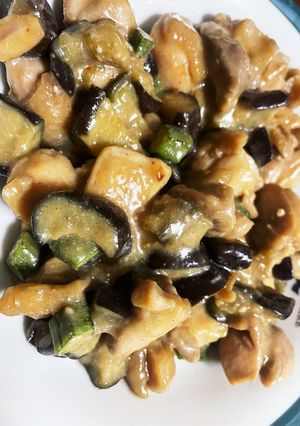 鶏肉と茄子とピーマンの味噌炒め-レシピのメイン写真