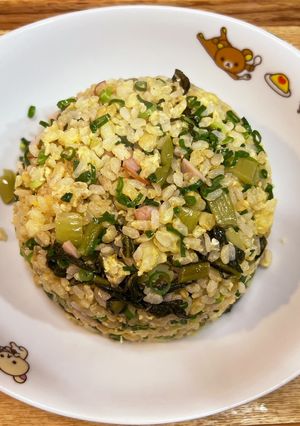シャッキシャキ！パラパラ野沢菜チャーハン-レシピのメイン写真