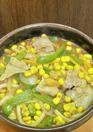 簡単・スイートコーンたっぷりカレーうどん-レシピのメイン写真