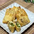 簡単おつまみ♪納豆とオクラとチーズの巾着