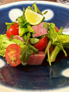 本鮪と冷野菜の酢橘塩ドレッシング和え-レシピのメイン写真