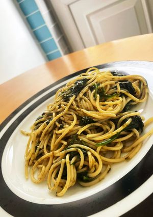 楽！お茶漬けの素で作る山椒薫る海苔パスタ-レシピのメイン写真