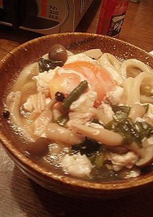 ダブルで美味しいよ♪　親子うどん-レシピのメイン写真