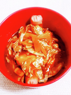 魚肉ソーセージ油揚げサンドきゃべつカレー-レシピのメイン写真