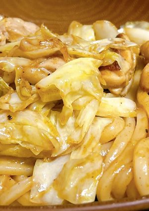 簡単！フライパンバターチキンカレーうどん-レシピのメイン写真