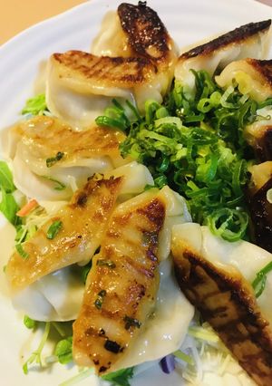 市販餃子●ネギといっしょ焼き-レシピのメイン写真