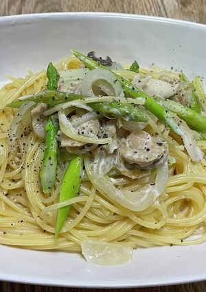 ホタテのクリームスパゲッティ-レシピのメイン写真