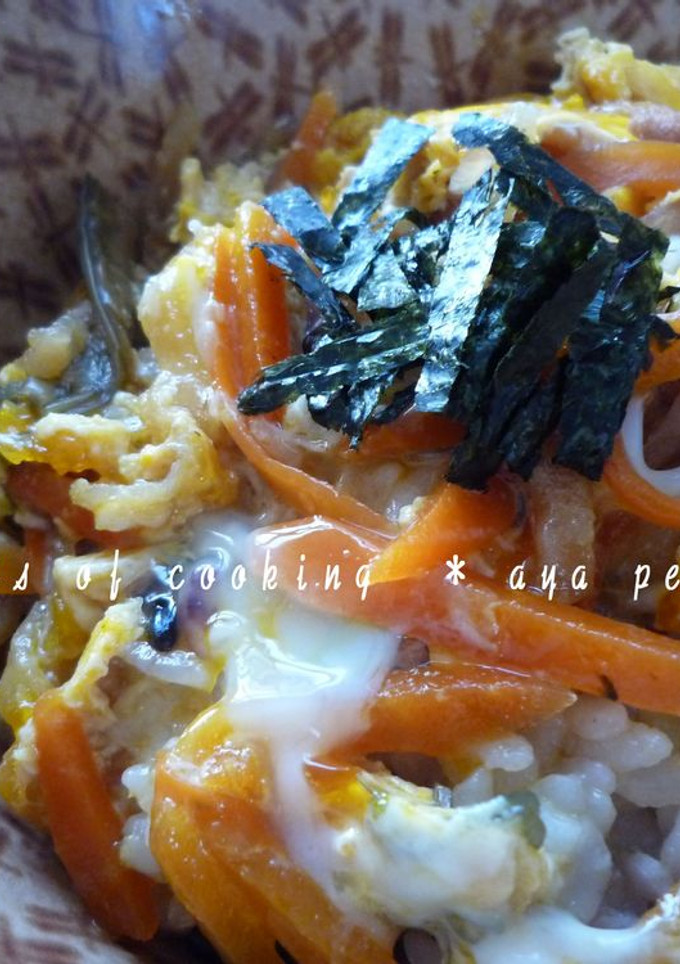 ☆　余った切干大根煮の卵とじ丼　☆-レシピのメイン写真