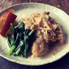 รูปของ 玉ねぎ麹で鶏肉のクリーム煮