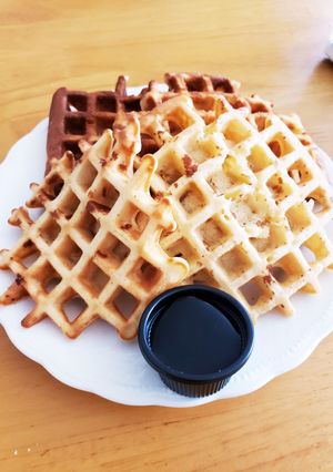 りんごのソテー入りアップルワッフル♪♪♪-レシピのメイン写真