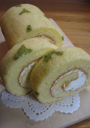 若草*ゆず茶ロールケーキ-レシピのメイン写真