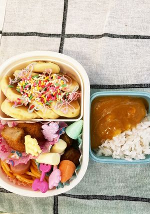 パンケーキ&カレー弁当-レシピのメイン写真
