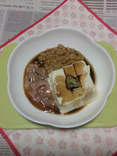 納豆+イカの塩辛+冷奴のタパス-レシピのメイン写真