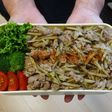 レンジで簡単★豚肉とごぼうの丼弁当