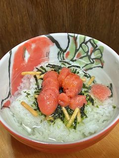 永谷園のお茶漬け海苔で明太子茶漬け-レシピのメイン写真