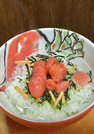 永谷園のお茶漬け海苔で明太子茶漬け-レシピのメイン写真