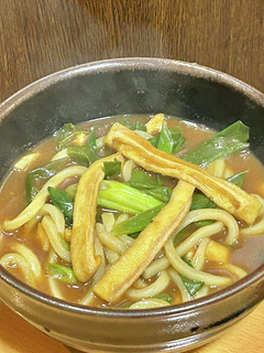 九条ネギと油揚げのカレーうどん-レシピのメイン写真