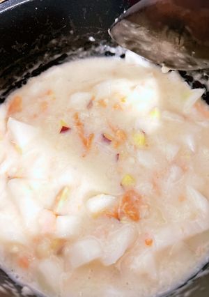 鮭とさつま芋のクリーム煮(後期離乳食)-レシピのメイン写真