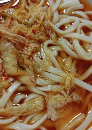 激ウマ 温キムチうどん-レシピのメイン写真
