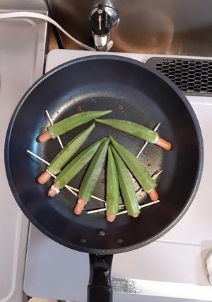 オクラの一本焼き-レシピのメイン写真