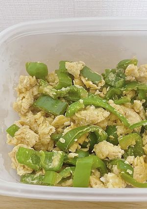 ピーマンと卵のバター醤油炒め-レシピのメイン写真